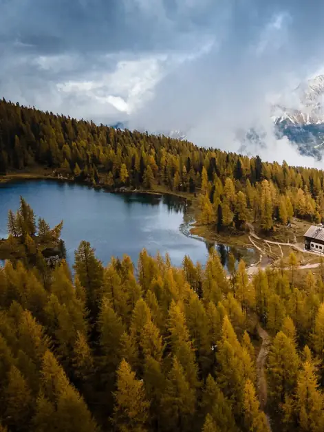 La bellezza della Croda da Lago in autunno