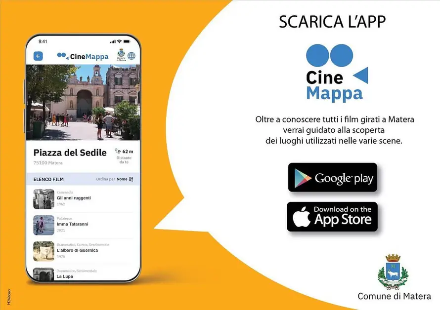 Cinemappa, la app para explorar Matera y el cine