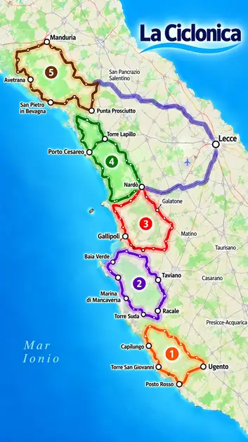 La Ciclonica : 5 boucles à vélo dans le Salento Ionique