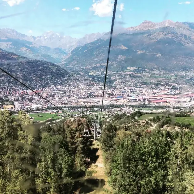 Experience the breathtaking Aosta-Pila cable car