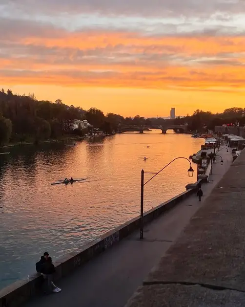 Romantic Walk Along the Murazzi in Turin to Experience